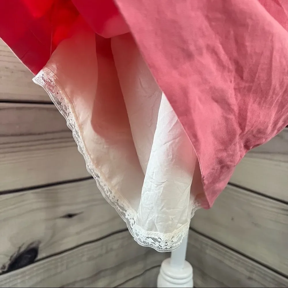 J. Crew Vintage Pink V Neck A-Line Sleeveless Dress Size 2